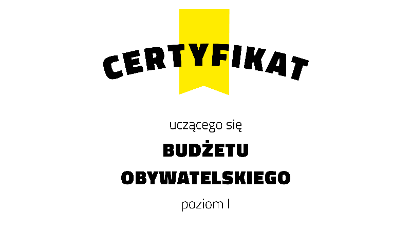  Certyfikat dla gminnych budżetów obywatelskich